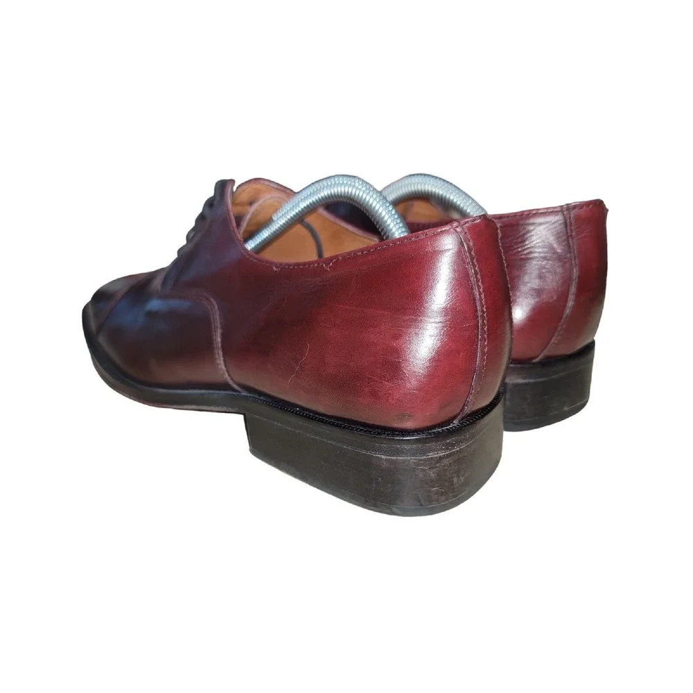 Sandro Moscoloni‎ Men's Bolero Burgundy Leather Oxford Cap Toe Shoes Sz 10